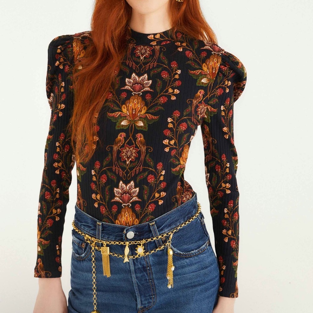 FARM RIO ‼️‼️ Black Berry Garden Organic Cotton Bodysuit